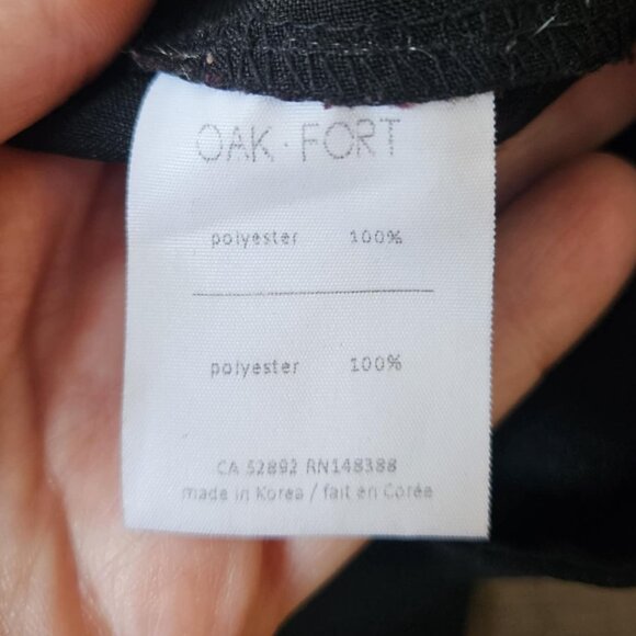 OAK + FORT High Waisted Black Wide Leg Trousers with Unique Waist Wrap Size 0 - Picture 11 of 12